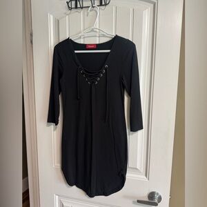Panhandle Elegant Black Long Sleeve Dress